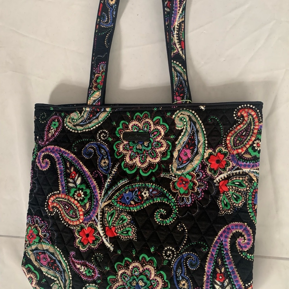 Pre Owned Women's Vera Bradley Kiev Paisley Tote Bag Stylish Practical Fashion - Picture 11 of 16